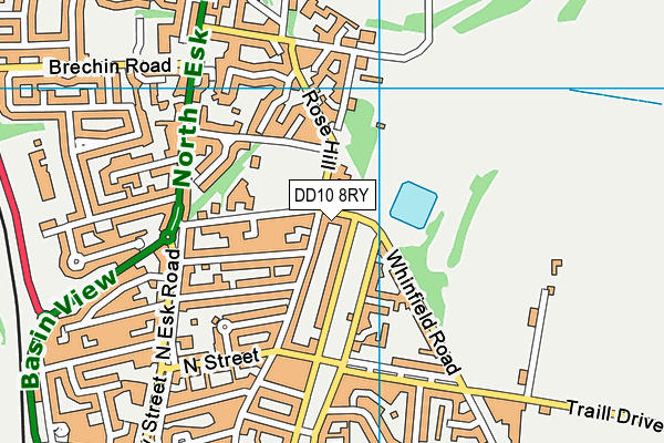 DD10 8RY map - OS VectorMap District (Ordnance Survey)