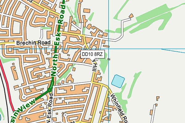 DD10 8RZ map - OS VectorMap District (Ordnance Survey)
