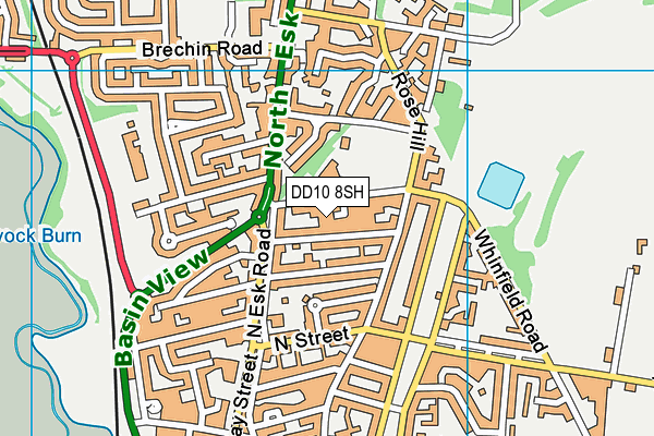 DD10 8SH map - OS VectorMap District (Ordnance Survey)