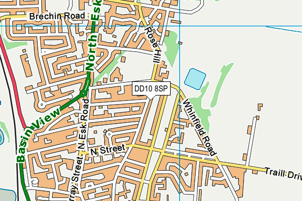 DD10 8SP map - OS VectorMap District (Ordnance Survey)