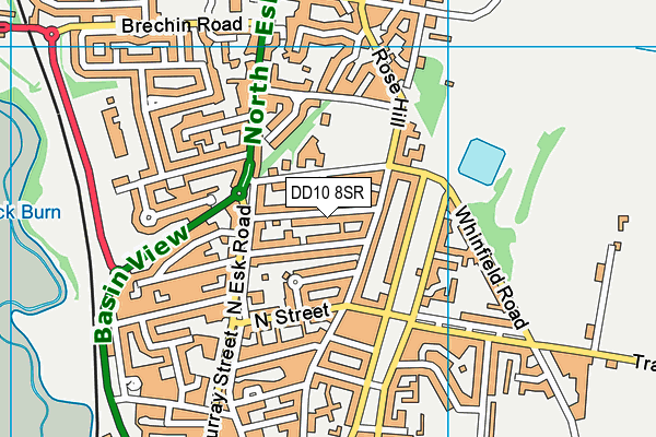DD10 8SR map - OS VectorMap District (Ordnance Survey)