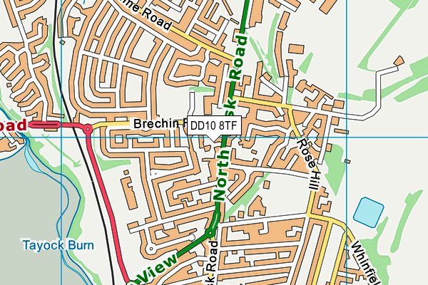 DD10 8TF map - OS VectorMap District (Ordnance Survey)