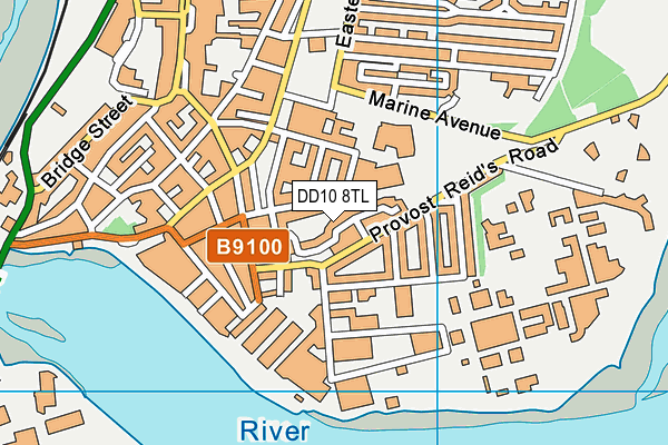 DD10 8TL map - OS VectorMap District (Ordnance Survey)