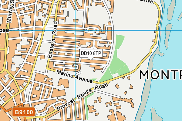 DD10 8TP map - OS VectorMap District (Ordnance Survey)