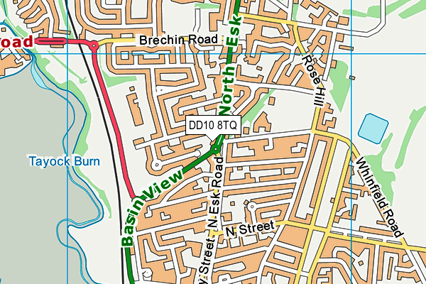 DD10 8TQ map - OS VectorMap District (Ordnance Survey)
