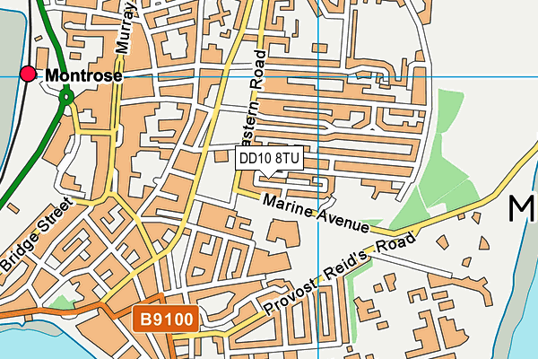 DD10 8TU map - OS VectorMap District (Ordnance Survey)