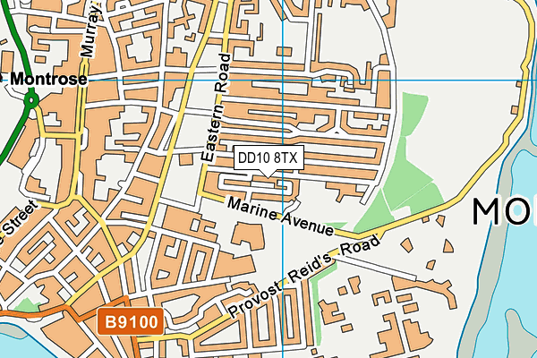 DD10 8TX map - OS VectorMap District (Ordnance Survey)