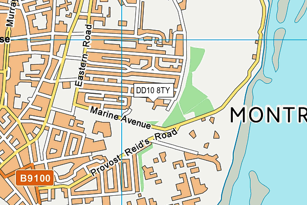 DD10 8TY map - OS VectorMap District (Ordnance Survey)