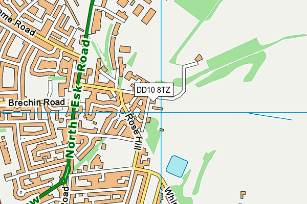 DD10 8TZ map - OS VectorMap District (Ordnance Survey)