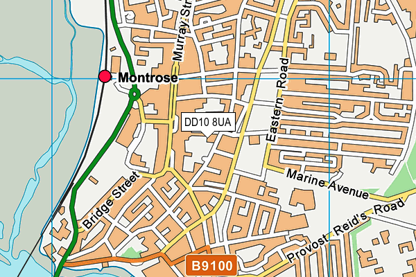 DD10 8UA map - OS VectorMap District (Ordnance Survey)