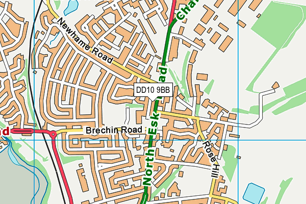 DD10 9BB map - OS VectorMap District (Ordnance Survey)