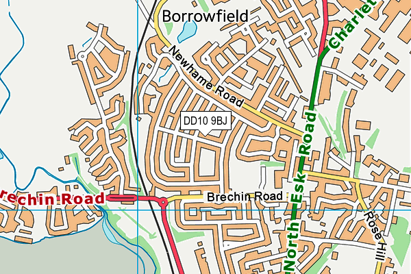 DD10 9BJ map - OS VectorMap District (Ordnance Survey)