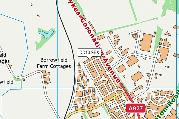 DD10 9EX map - OS VectorMap District (Ordnance Survey)