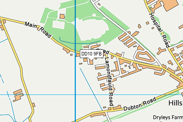DD10 9FB map - OS VectorMap District (Ordnance Survey)