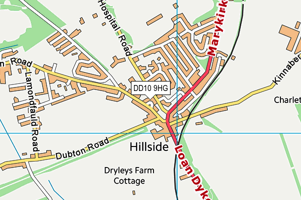 DD10 9HG map - OS VectorMap District (Ordnance Survey)