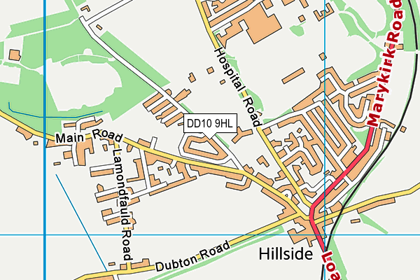DD10 9HL map - OS VectorMap District (Ordnance Survey)