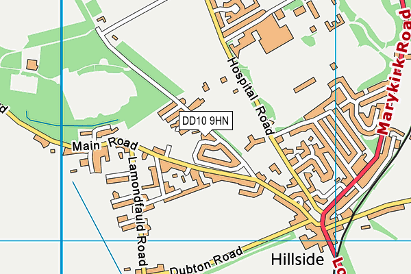 DD10 9HN map - OS VectorMap District (Ordnance Survey)