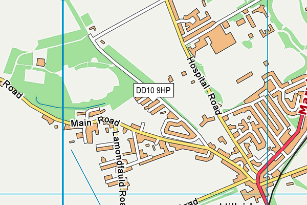 DD10 9HP map - OS VectorMap District (Ordnance Survey)