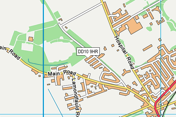 DD10 9HR map - OS VectorMap District (Ordnance Survey)