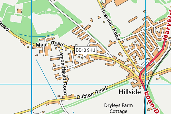 DD10 9HU map - OS VectorMap District (Ordnance Survey)