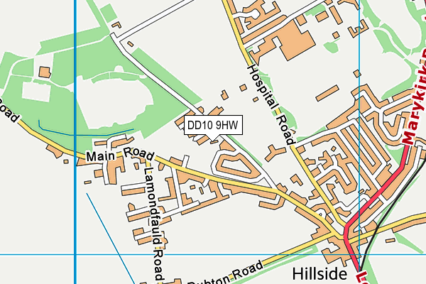 DD10 9HW map - OS VectorMap District (Ordnance Survey)