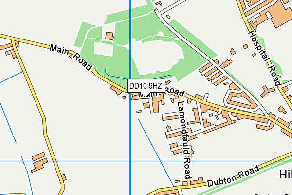 DD10 9HZ map - OS VectorMap District (Ordnance Survey)