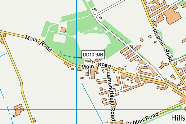 DD10 9JB map - OS VectorMap District (Ordnance Survey)