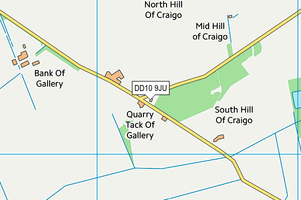 DD10 9JU map - OS VectorMap District (Ordnance Survey)