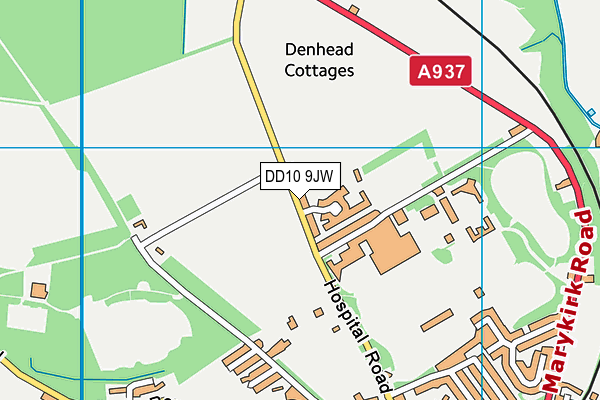 DD10 9JW map - OS VectorMap District (Ordnance Survey)