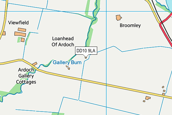 DD10 9LA map - OS VectorMap District (Ordnance Survey)