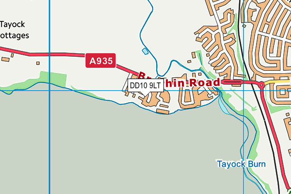 DD10 9LT map - OS VectorMap District (Ordnance Survey)