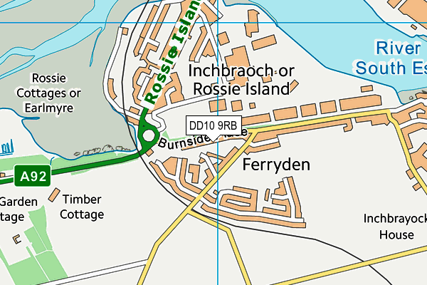 DD10 9RB map - OS VectorMap District (Ordnance Survey)