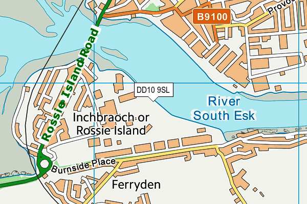 DD10 9SL map - OS VectorMap District (Ordnance Survey)