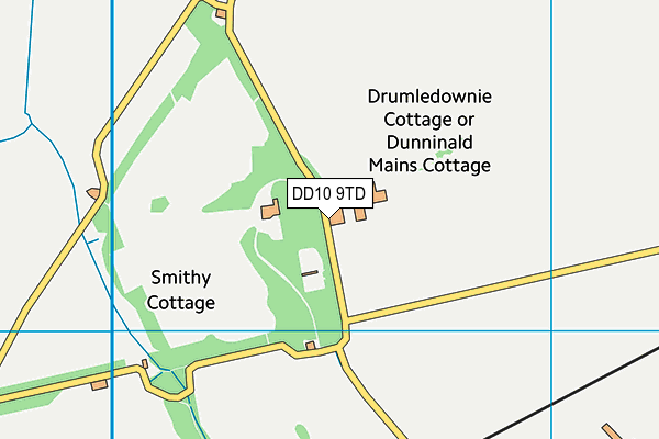 DD10 9TD map - OS VectorMap District (Ordnance Survey)