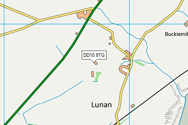 DD10 9TG map - OS VectorMap District (Ordnance Survey)