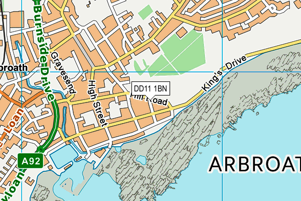 DD11 1BN map - OS VectorMap District (Ordnance Survey)