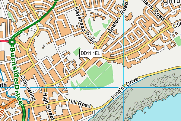 DD11 1EL map - OS VectorMap District (Ordnance Survey)