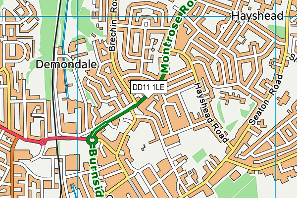 DD11 1LE map - OS VectorMap District (Ordnance Survey)