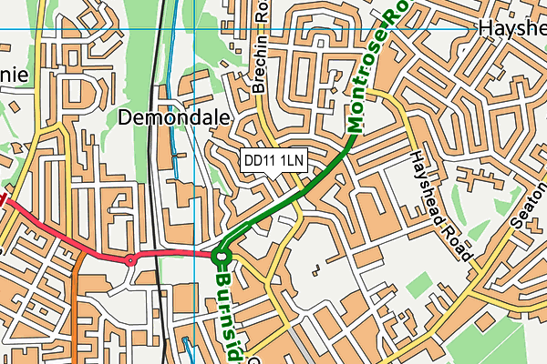 DD11 1LN map - OS VectorMap District (Ordnance Survey)