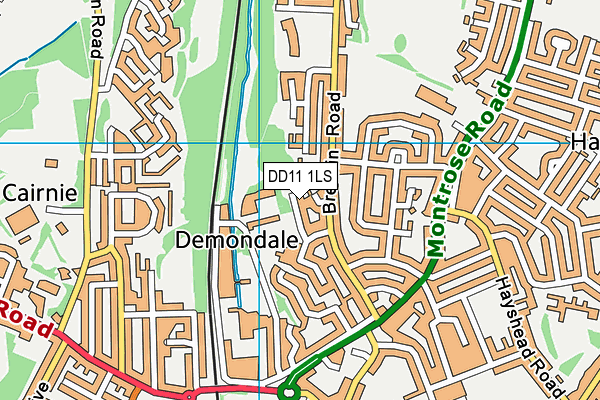 DD11 1LS map - OS VectorMap District (Ordnance Survey)