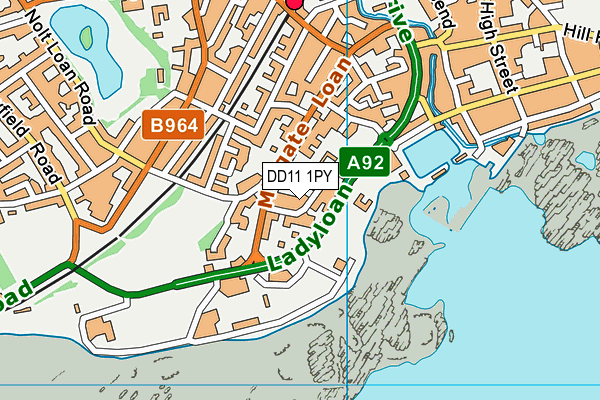DD11 1PY map - OS VectorMap District (Ordnance Survey)