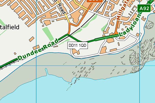 DD11 1QD map - OS VectorMap District (Ordnance Survey)