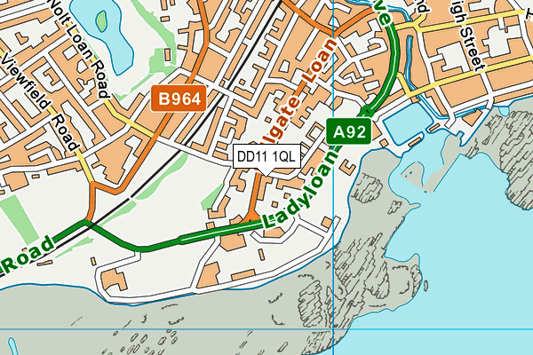 DD11 1QL map - OS VectorMap District (Ordnance Survey)