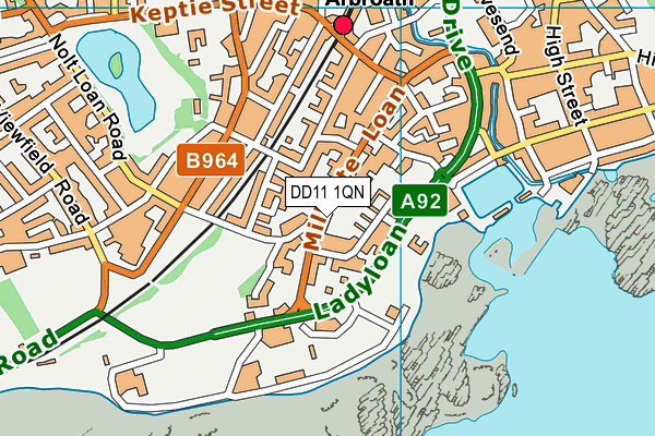 DD11 1QN map - OS VectorMap District (Ordnance Survey)