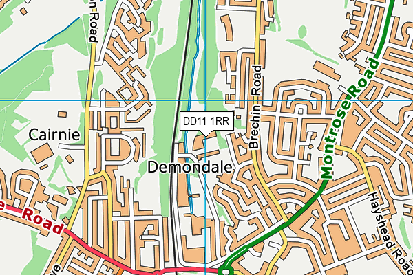 DD11 1RR map - OS VectorMap District (Ordnance Survey)
