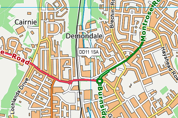 DD11 1SA map - OS VectorMap District (Ordnance Survey)
