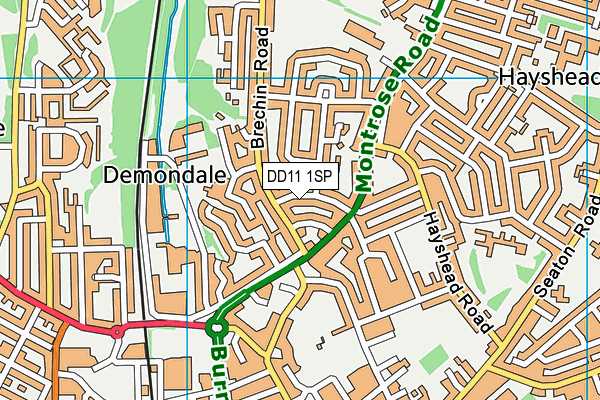 DD11 1SP map - OS VectorMap District (Ordnance Survey)