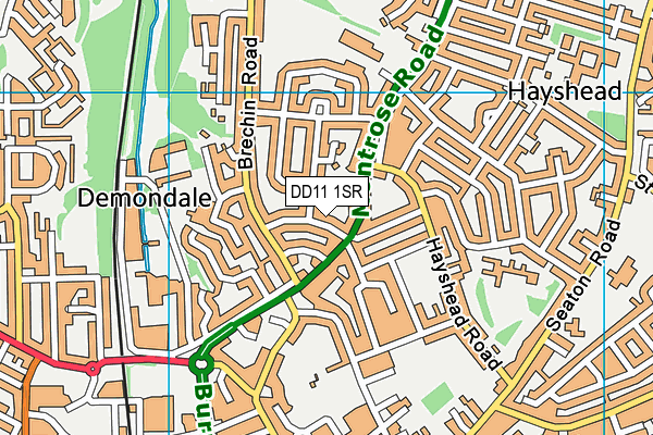 DD11 1SR map - OS VectorMap District (Ordnance Survey)