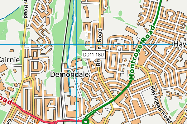 DD11 1SU map - OS VectorMap District (Ordnance Survey)
