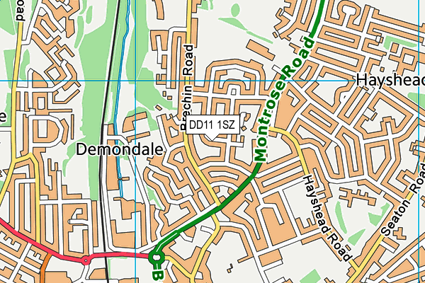 DD11 1SZ map - OS VectorMap District (Ordnance Survey)